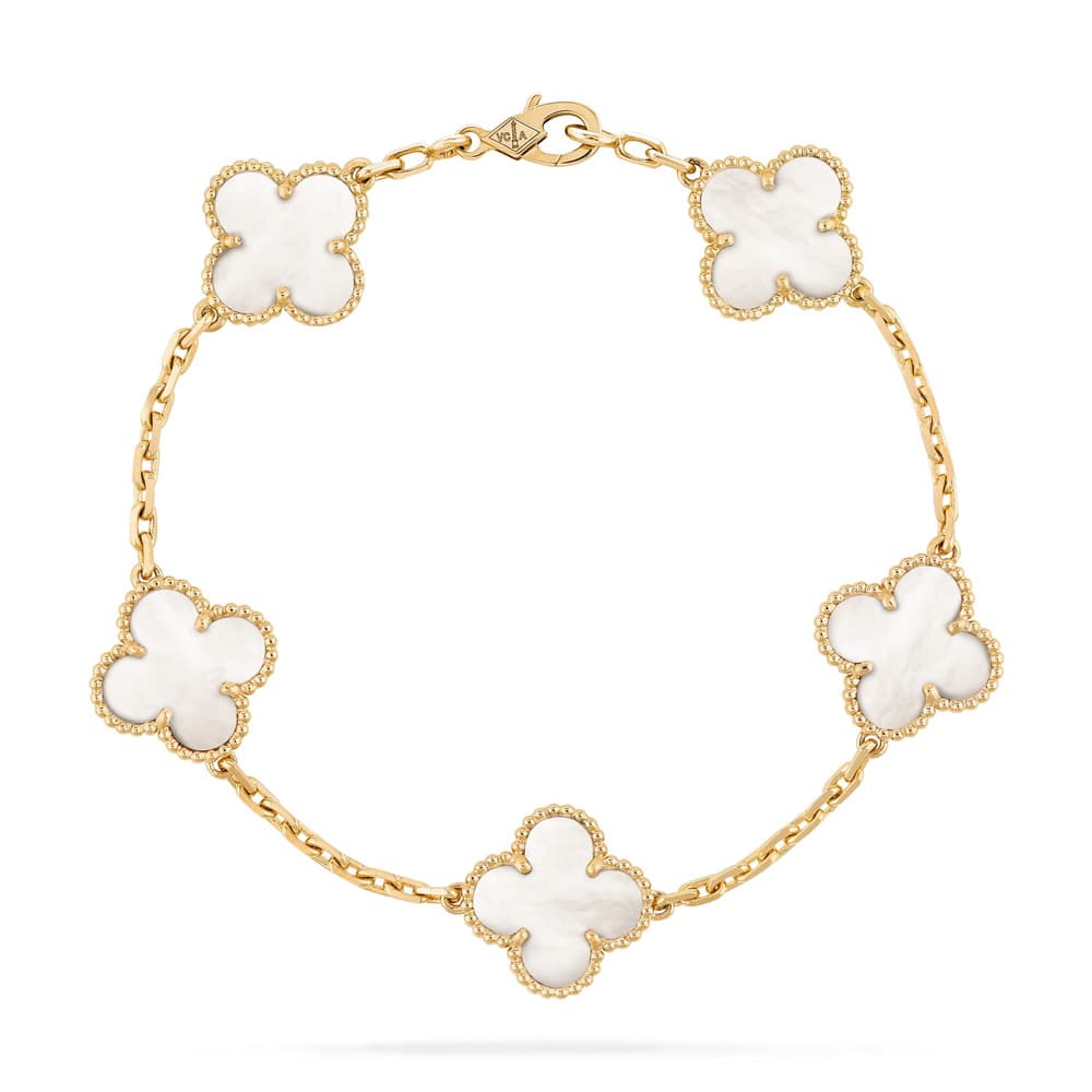 Белый браслет Van Cleef